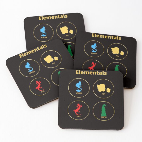 Item preview, 4 Elementals | gnome, undine, sylph, salamander designed and sold by Emma's New York Magic.
