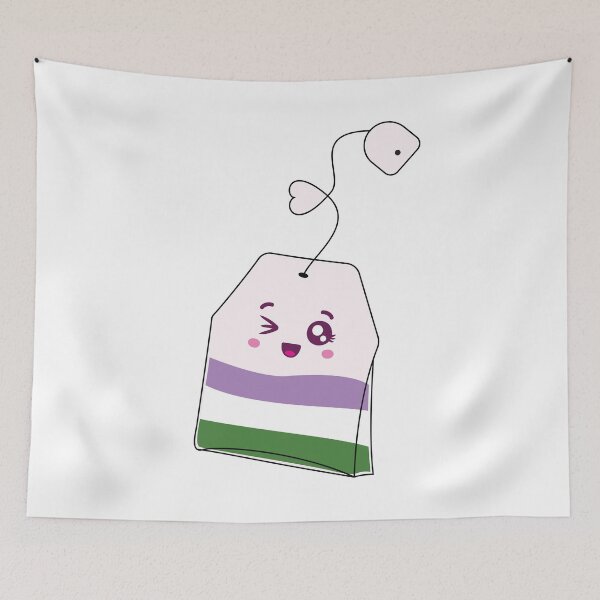 Item preview, Queer Tea Bag Pride Flag, GenderQueer identity designed and sold by ArtsyloShop.