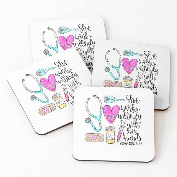 Item preview, Nurse Sublimation She Works Willingly With Her Hands designed and sold by Florian-1.