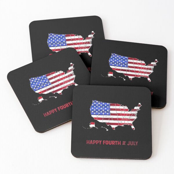Item preview, Happy Fourth Of July Independence Day on black background designed and sold by UncleStuScience.