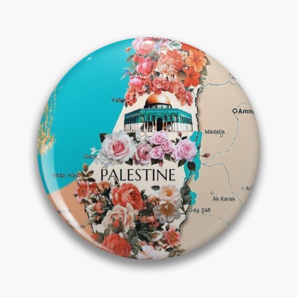 Item preview, Palestine Map With Flowers And Cities And Borders Jerusalem City designed and sold by Dr.YesOrNo.
