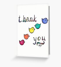 Thank You Birdies Greeting Card