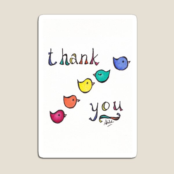 Thank You Birdies Magnet