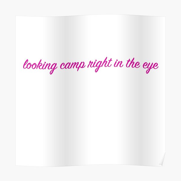 Looking Camp Right In The Eye Tweet Poster By 123gracet Redbubble