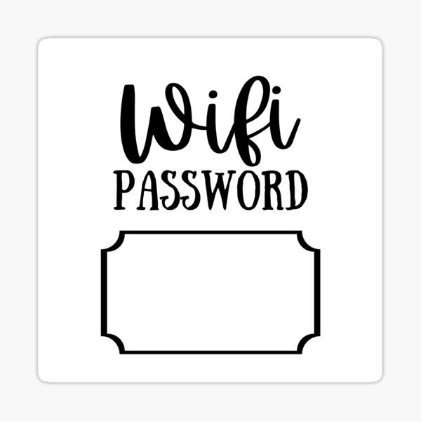 Identificazione Rete Wifi, Password Wifi E Sticker Simbolo Segnale, Sticker  Lavagna Con Penna Da Lavagna Bianca - 1 Pezzo