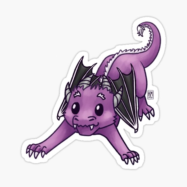 Magical Pride: Asexual Flag Dragon Sticker