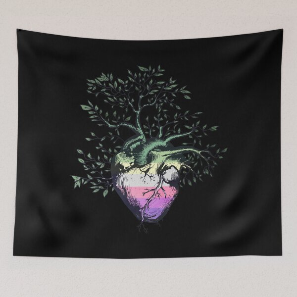 Item preview, Genderfae Heart Tree of Life designed and sold by Clara Hollins.
