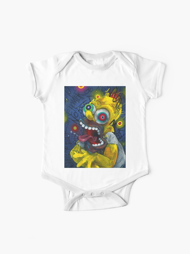Homer Simpson Art Baby One Piece By Shopperfecto Redbubble