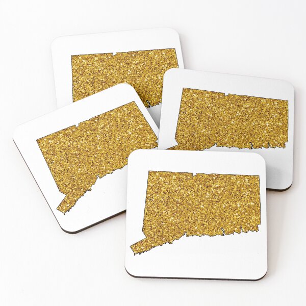 Item preview, Glittery Gold Connecticut Design designed and sold by mdubin.