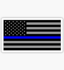 Basic Thin Blue Line American Flag Sticker