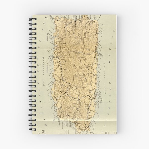 Item preview, Vintage Map of Puerto Rico (1898) designed and sold by BravuraMedia.
