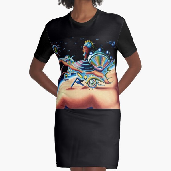 on the hand planet - m. a. weisse T-Shirt Kleid