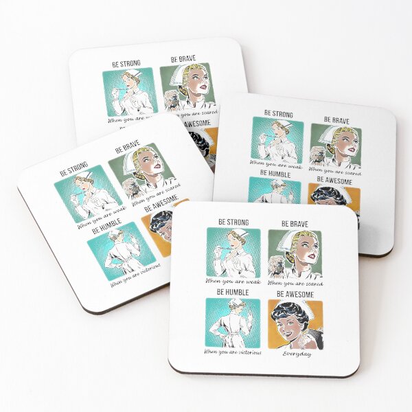 Item preview, Pop Art Nurses Be Strong Be Brave Be Humble Be Awesome designed and sold by Florian-1.