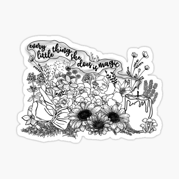 Vista previa del artículo con la obra «Cada pequeña cosa que hace Rowena es mágica», diseñado y vendido por spottedhound.