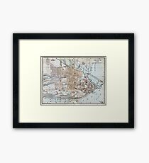 Vintage Map of Quebec City (1894) Framed Print