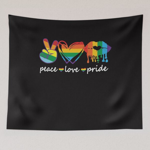Item preview, Peace Love Pride Lip Drip LGBT 2021 designed and sold by anthonybarr1205.