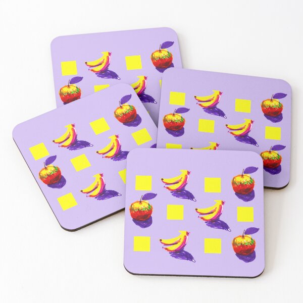 Item preview, Cute apple and banana pattern designed and sold by CURIOUsDADA.