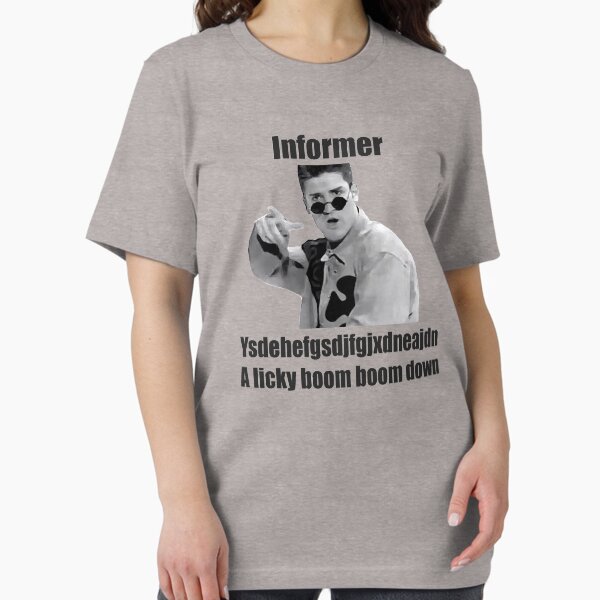 Aperçu de l'œuvre T-shirt rétro vintage des années 90 avec le rappeur Informer créée et vendue par MimiDezines.