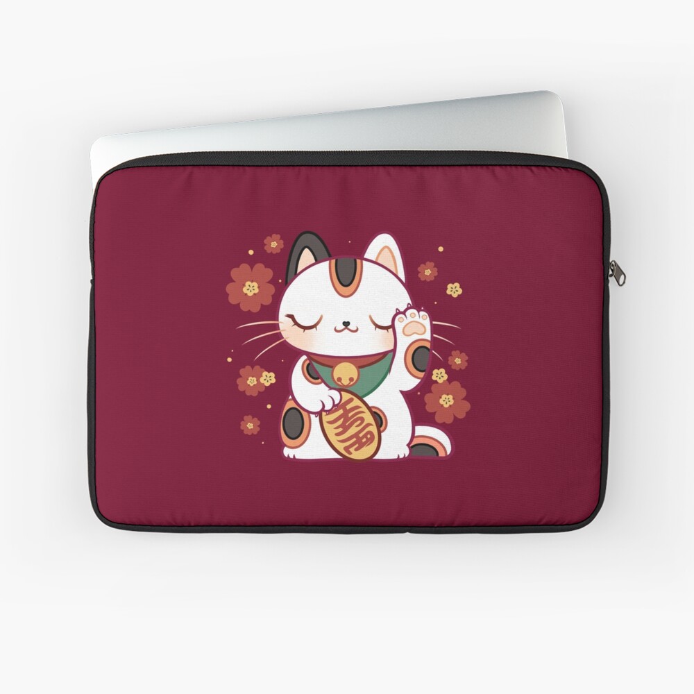 Cherry Blossom Cat Coin Purse