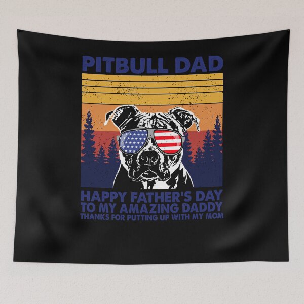 Item preview, Best pitbull dad ever thanks for putting up with my mom designed and sold by omerherbert.