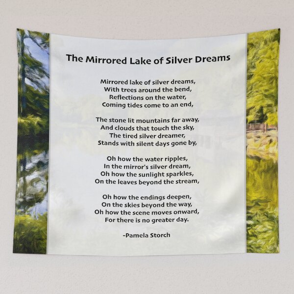 Item preview, The Mirrored Lake of Silver Dreams Poem designed and sold by Pamela Storch.