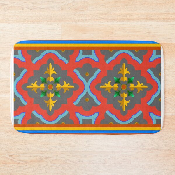 Item preview, Red and yellow color bohemian fabric pattern, book cover and design cloth, Tribal design of fabric, Woven pattern fabric design, ikat textile pattern and geomatics design. designed and sold by WP-7824.