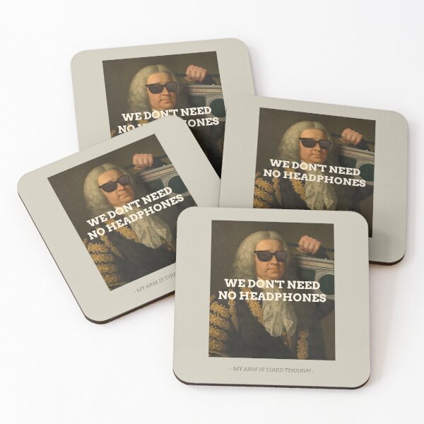 Item preview, WE DON'T NEED NO HEADPHONES | - MY ARM IS TIRED THOUGH  - designed and sold by AladdinMktgs.