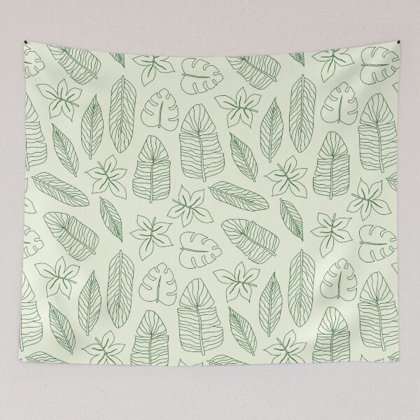 Item preview, Green Leaf Tropical Spring Summer Pattern designed and sold by travellb.