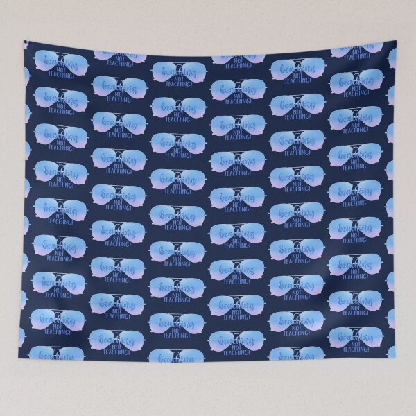 Item preview, Beaching Not Teaching! Blue (on Navy) designed and sold by PawsitiveMum.