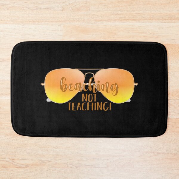 Item preview, Beaching Not Teaching! Yellow (on Black) designed and sold by PawsitiveMum.