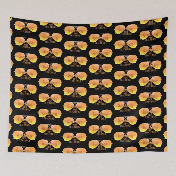 Item preview, Beaching Not Teaching! Yellow (on Black) designed and sold by PawsitiveMum.