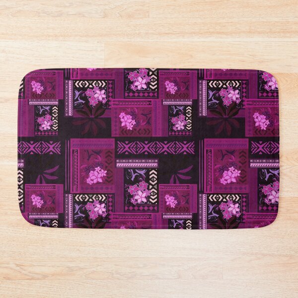 Item preview, Hawaiian - Samoan Black And Pink Art Board Patchwork designed and sold by sunnthreads.