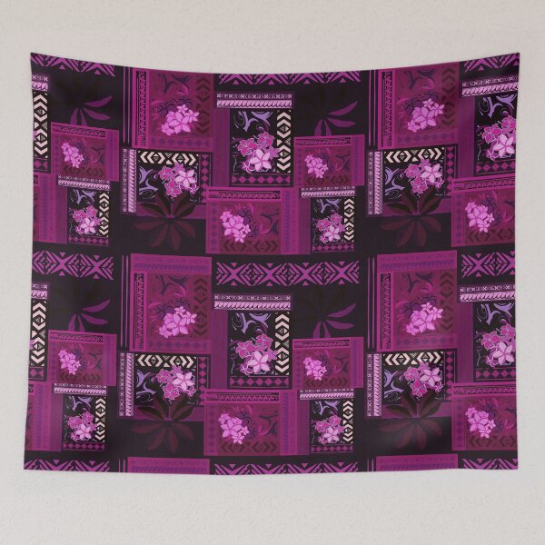 Item preview, Hawaiian - Samoan Black And Pink Art Board Patchwork designed and sold by sunnthreads.