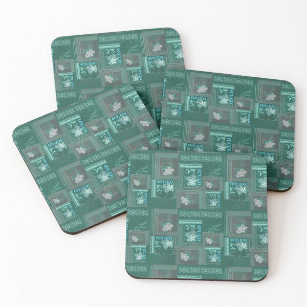 Item preview, Hawaiian - Samoan Green Art Board Patchwork designed and sold by sunnthreads.