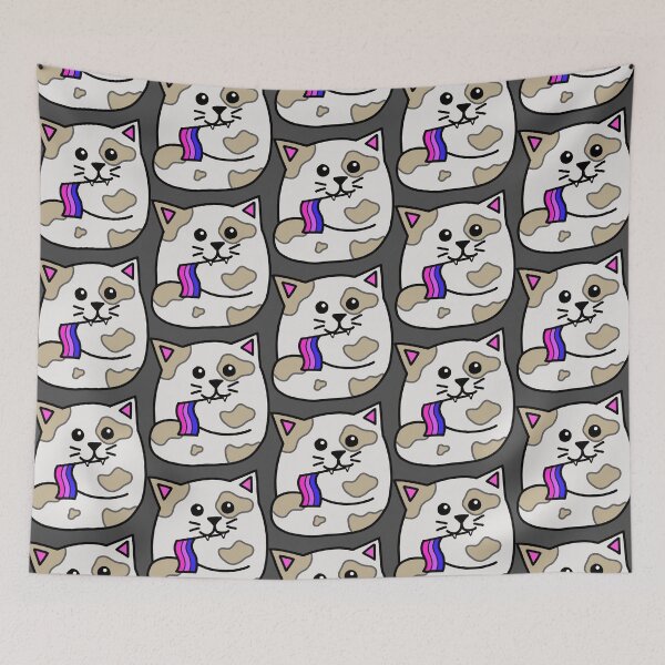 Item preview, bisexual pride flag cat designed and sold by alisadesigns.
