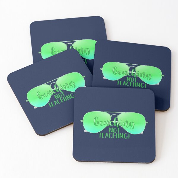 Item preview, Beaching Not Teaching! Green (on Navy) designed and sold by PawsitiveMum.