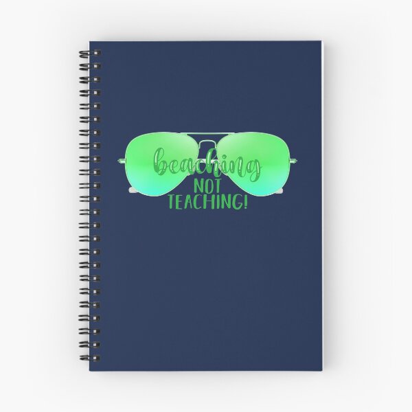 Item preview, Beaching Not Teaching! Green (on Navy) designed and sold by PawsitiveMum.