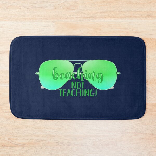 Item preview, Beaching Not Teaching! Green (on Navy) designed and sold by PawsitiveMum.