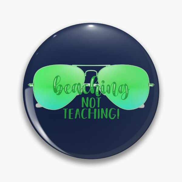 Item preview, Beaching Not Teaching! Green (on Navy) designed and sold by PawsitiveMum.