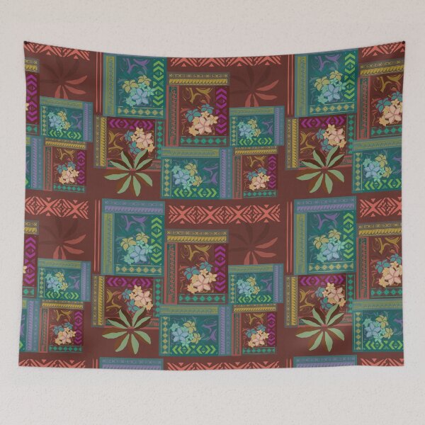 Item preview, Hawaiian - Samoan Green Art Board Patchwork designed and sold by sunnthreads.