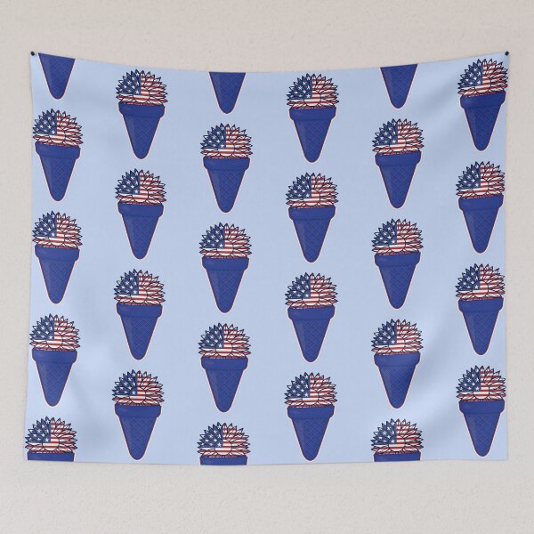 Item preview, THE ENTIRE HOLIDAY COLLECTION -AMERICAN PATRIOTIC JULY THE 4TH SUNFLOWER  ICE CREAM - funny ice cream designs   designed and sold by Iskybibblle.