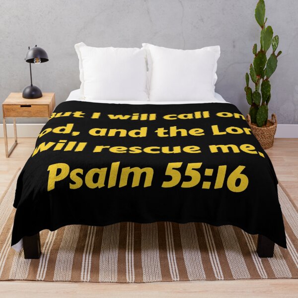 Artikelvorschau, Bible Verse Psalm 55:16 entworfen und verkauft von Prayingwarrior.