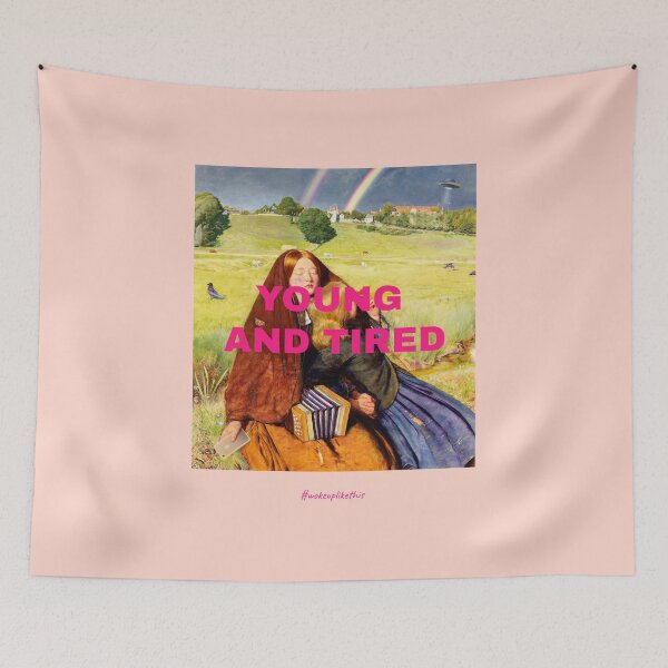 Item preview, YOUNG  AND TIRED | #wokeuplikethis designed and sold by AladdinMktgs.