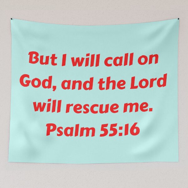 Item preview, Bible Verse Psalm 55:16 designed and sold by Prayingwarrior.