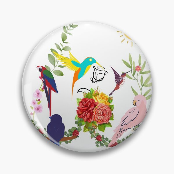 Item preview, floral Graphic Tee flower and birds  designed and sold by JOY STORE 45.