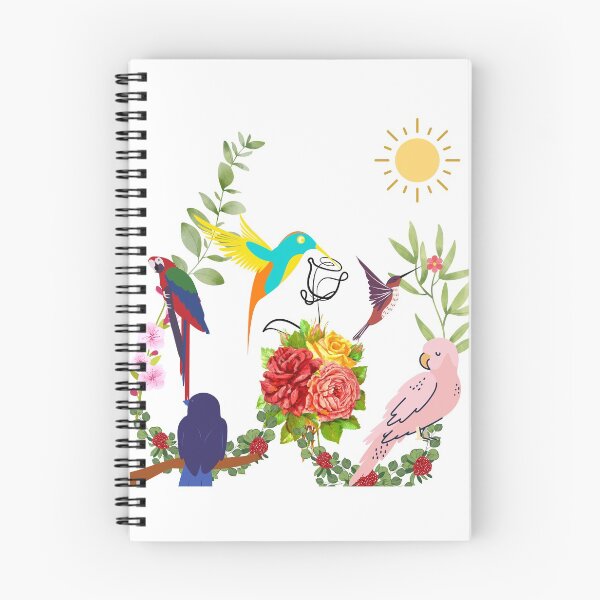 Item preview, floral Graphic Tee flower and birds  designed and sold by JOY STORE 45.