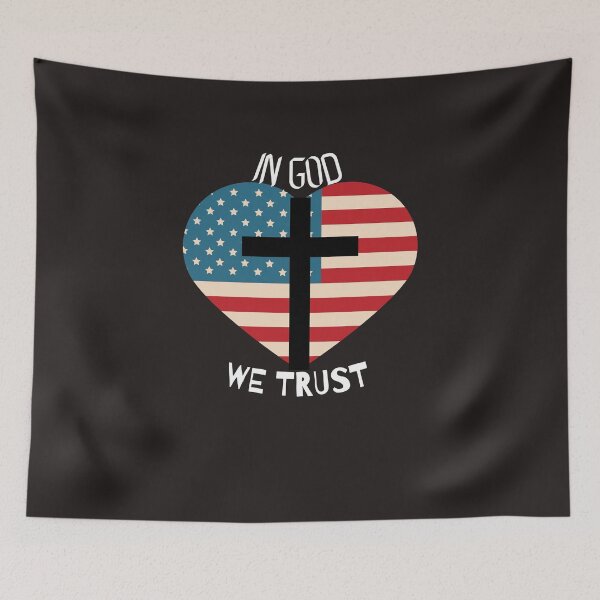 Item preview, In God We Trust Heart 4th of July Patriotic Flag Christian T-Shirt designed and sold by SukanyaShop.
