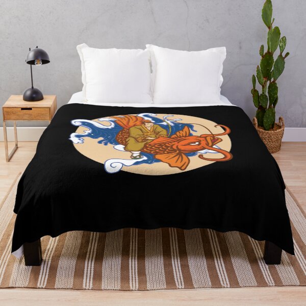 Item preview, Samurai Japanese wave carp koi orange fish Ying Yang koi designed and sold by FalkDania.