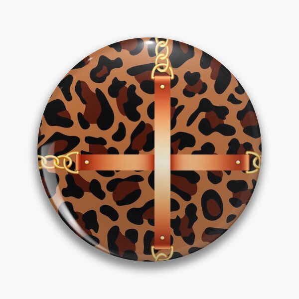Item preview, Leopard Leather Straps and Chain designed and sold by FunWithChemo.