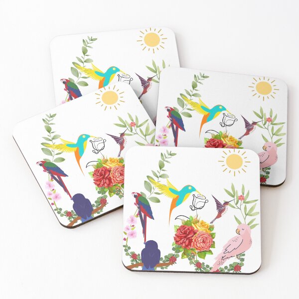 Item preview, floral Graphic Tee flower and birds  designed and sold by JOY STORE 45.